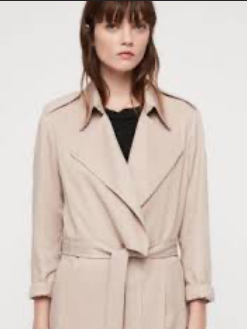 AllSaints Trench Coat - Blush Pink